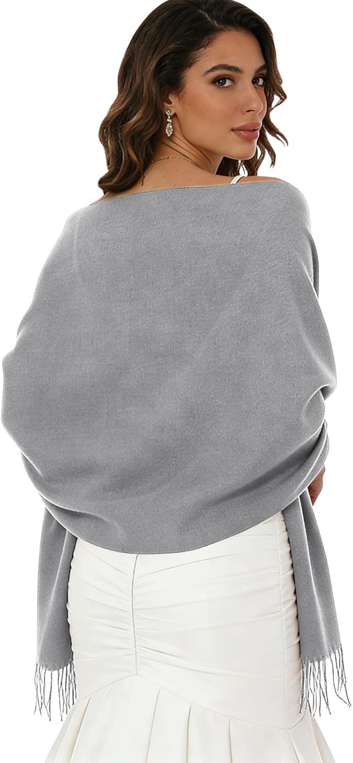 Sumolux Scarf for Women Pashmina Shawls Wraps for Evening Dresses Wedding Bridesmaid Gifts Winter Warm Soft Scarves