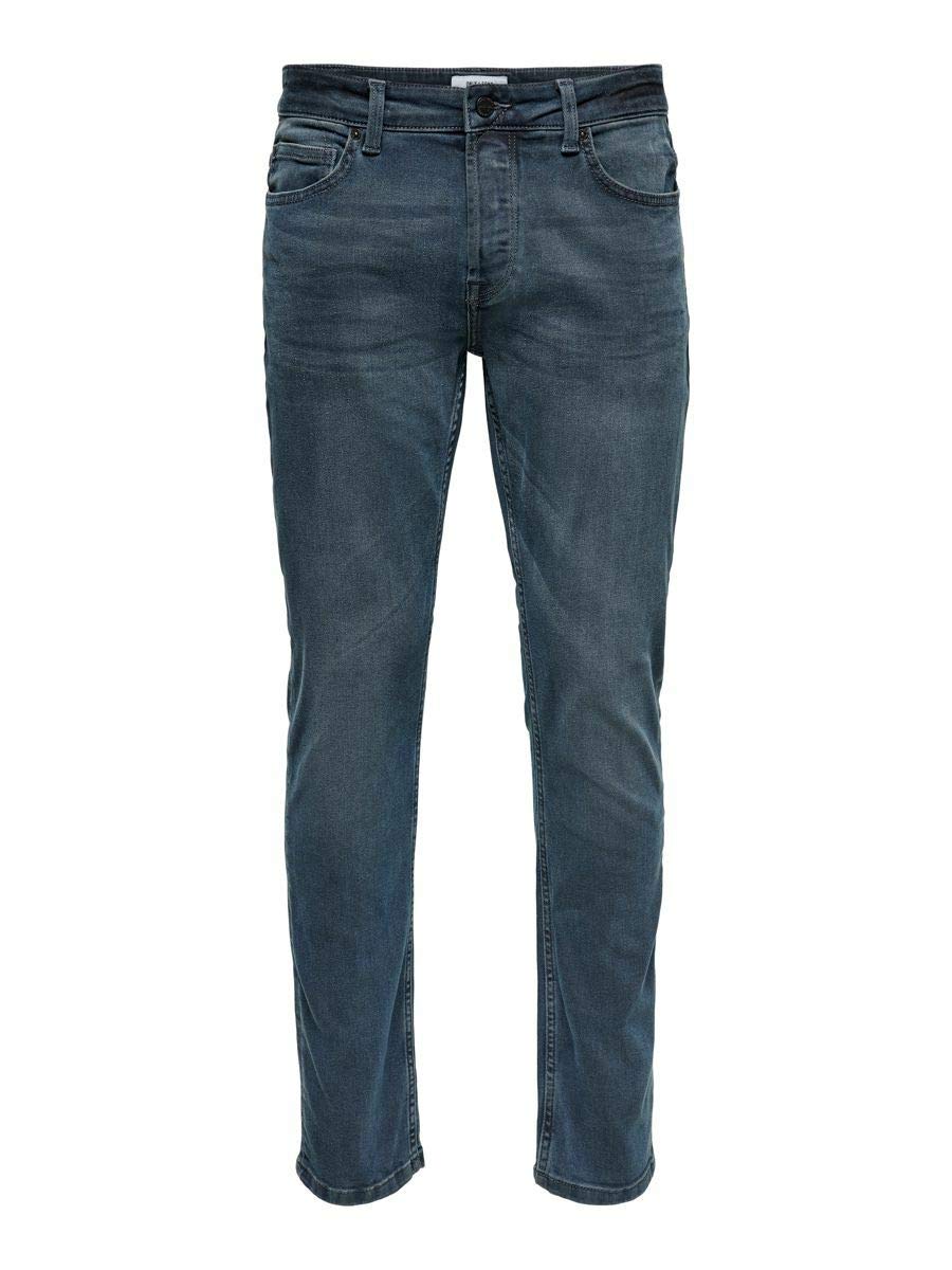 Men's ONSLOOM Life Slim PK 7090 NOOS Jeans, Grey Denim, 28 W/ 30 L