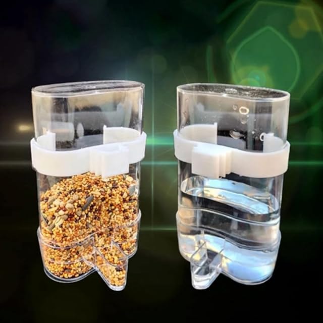 Foto 5 de 6 de Suoumwa Alimentador Transparente Colgante para Canarios, Contenedor de Almacenamiento, Cacatúa