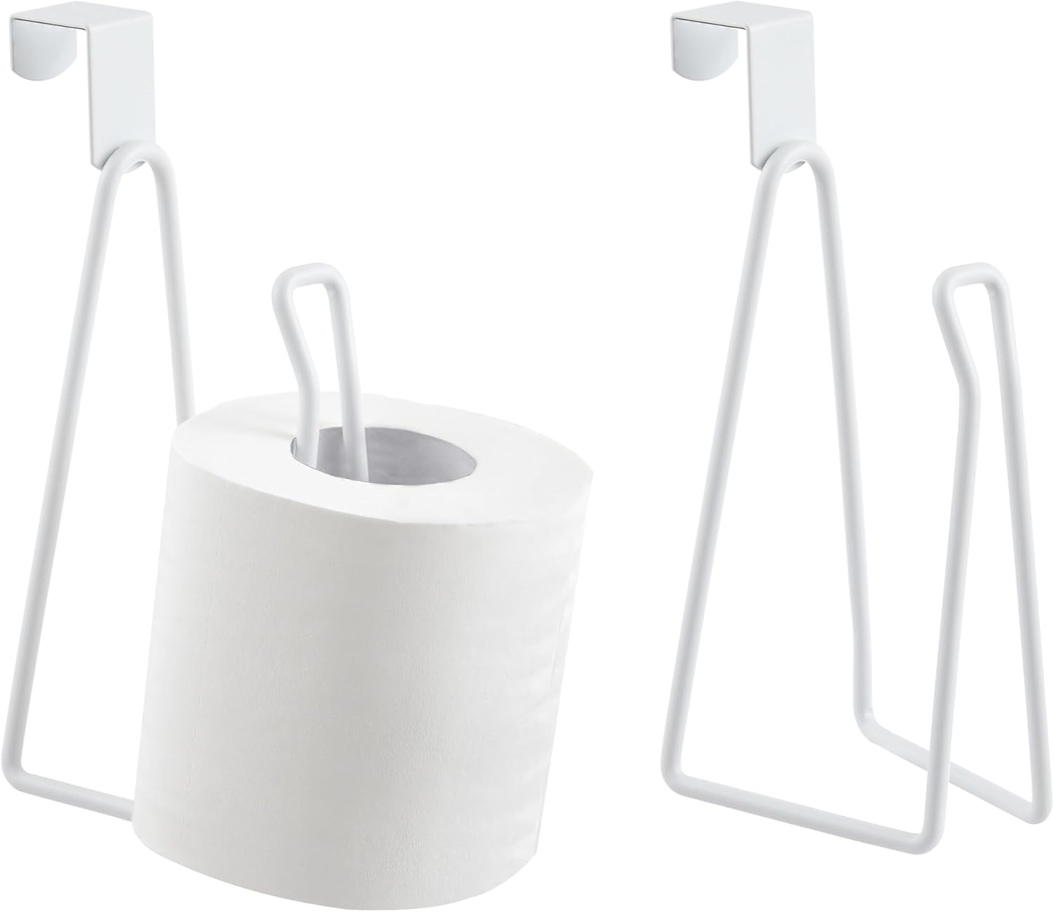 Amazon.com: INIUNIK 2 Pack Over The Tank Toilet Paper Holder, White ...