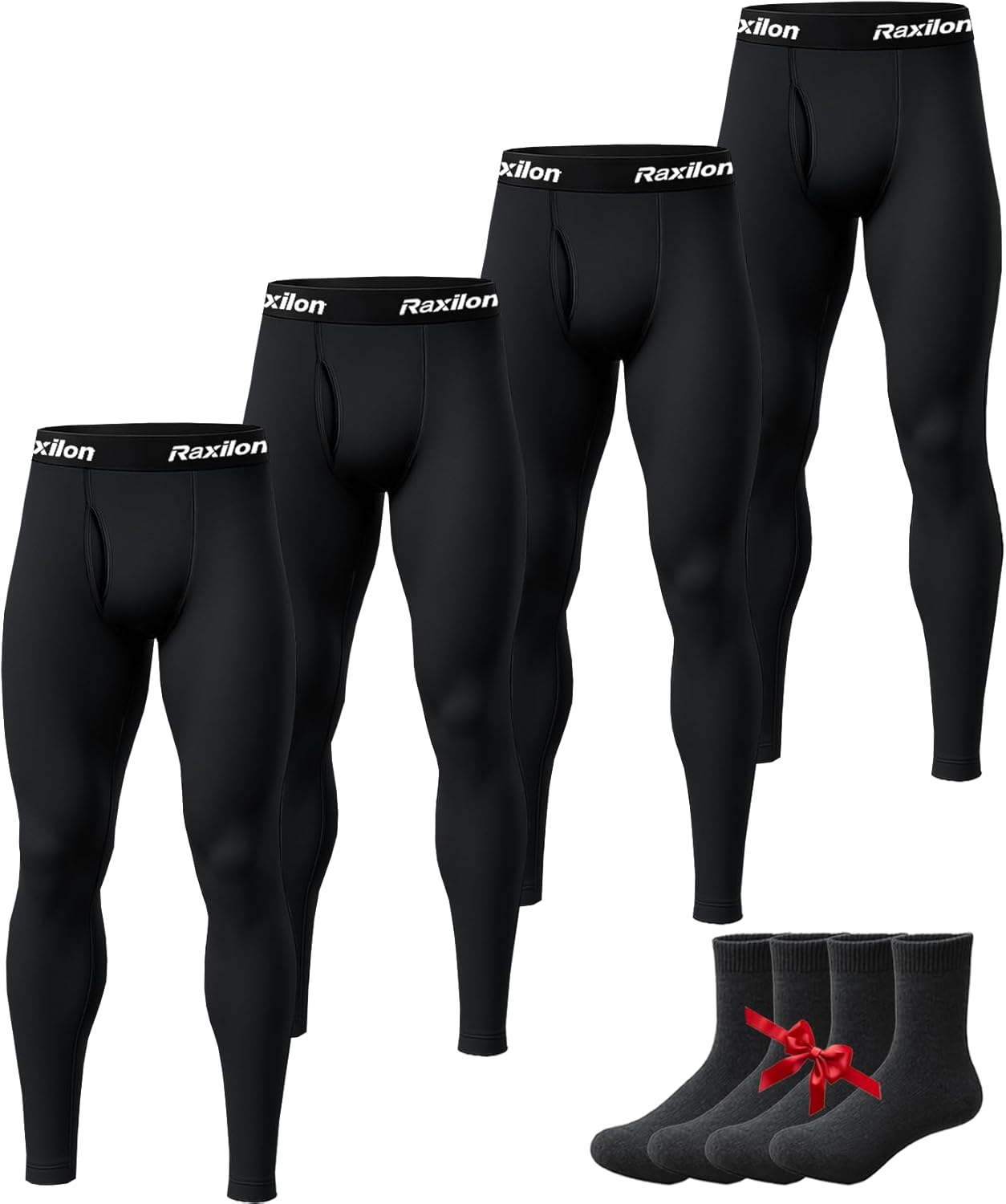 Mens Thermal Underwear Pants Long Johns Fleece Lined Warm Base Legging Layer Bottoms Cold Weather Clothing Gear
