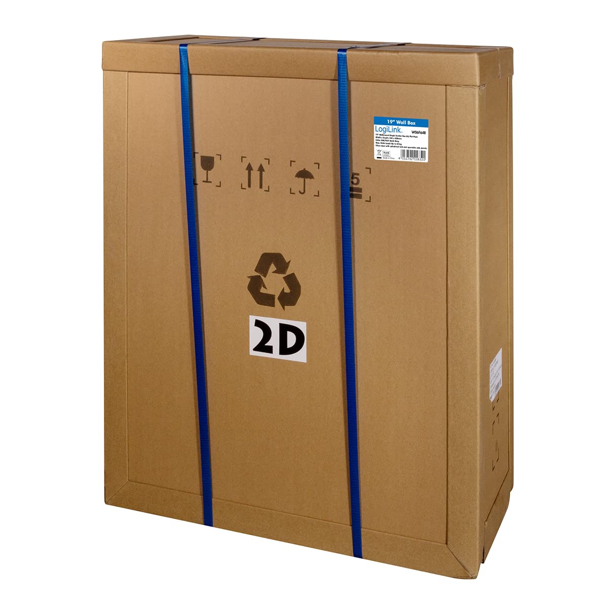 LogiLink Professional W06F64B jednoczęściowa obudowa ścienna, 19 cali czarna