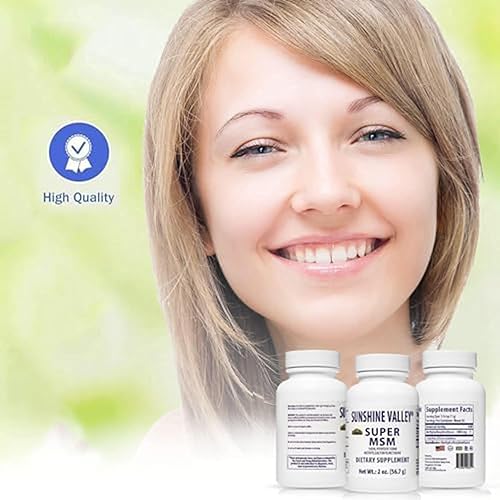 Miniatura 2 de Sunshine Valley Super MSM Suplemento  Polvo de cristales MSM de metilsulfonilmetano para apoyo de articulaciones, uñas, cabello y salud de la piel,