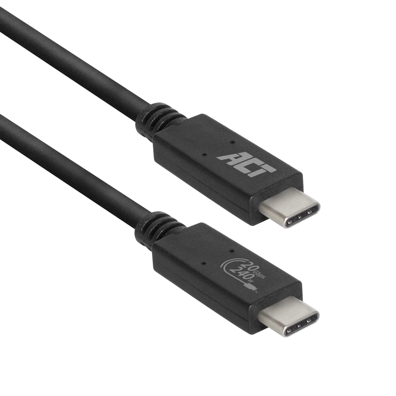 Кабель ACT USB 4 Type-C, кабель Thunderbolt 3, 20 Гбит/с USB C к монитору, видео 5K или два 4K 60 Гц к монитору, 240 Вт EPR, 1 мет