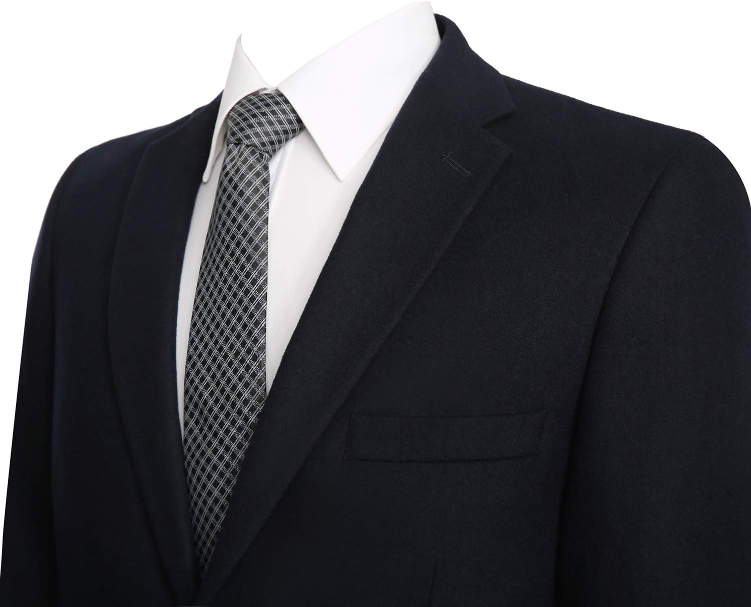 Men's Wool Blazer Sport Coat Classic Fit 2 Button Suit Jacket for Business Office Wedding Formal Event - Image 2