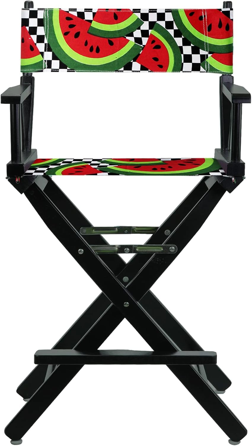 Casual Home 24" Director's Chair Black Frame-Watermelon Slices