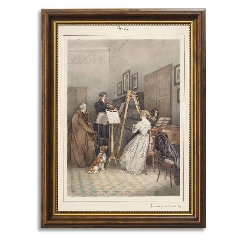 Amazon.com: Zzuyi Vintage Brown Gold Framed Wall Art,12x16 inch