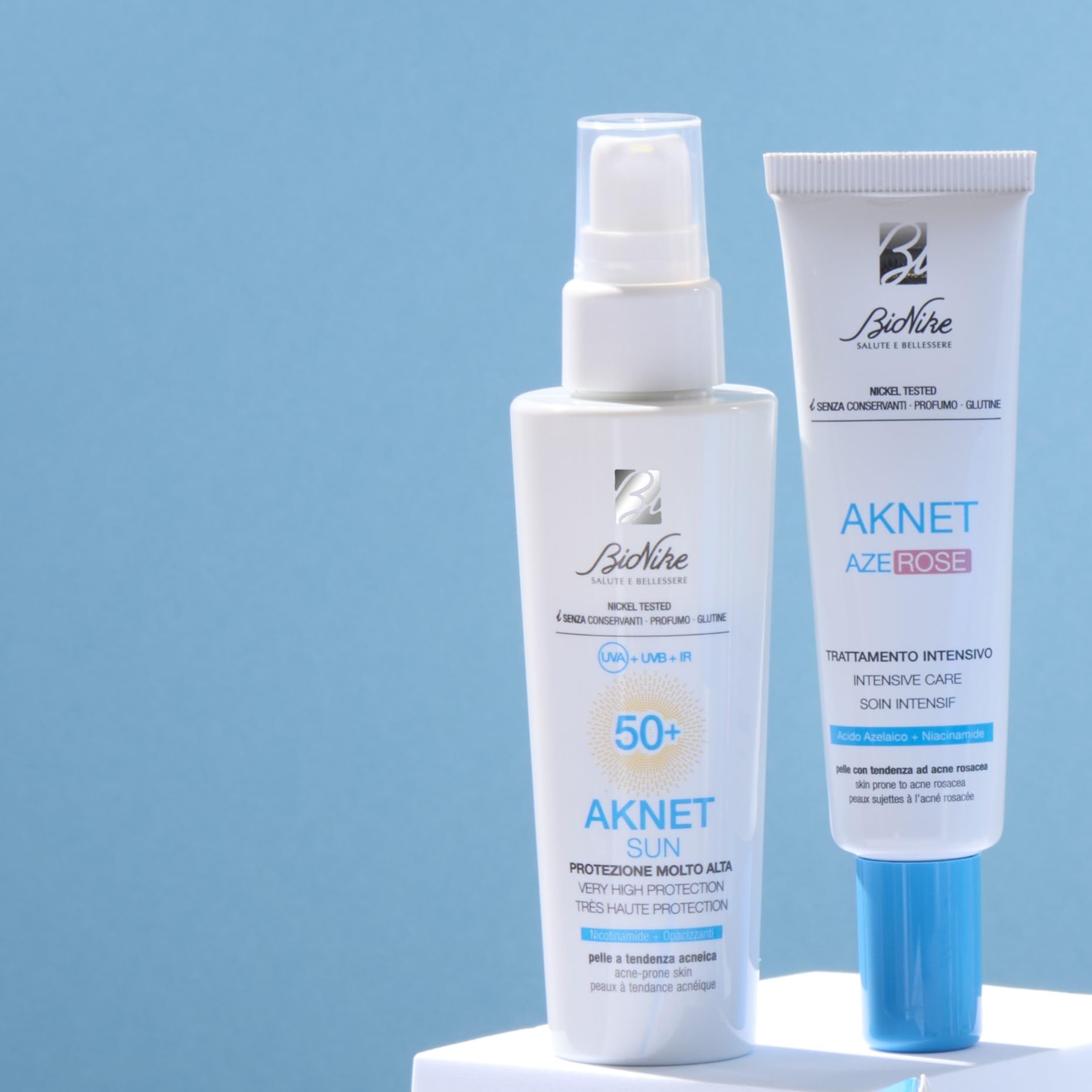 BioNike Aknet - Azerose, Crema Gel Viso con Acido Azelaico e Niacinamide per Pelle a Tendenza Acneica Rosacea, Trattamento Intensivo, Texture Leggera a Rapido Assorbimento, 30 ml