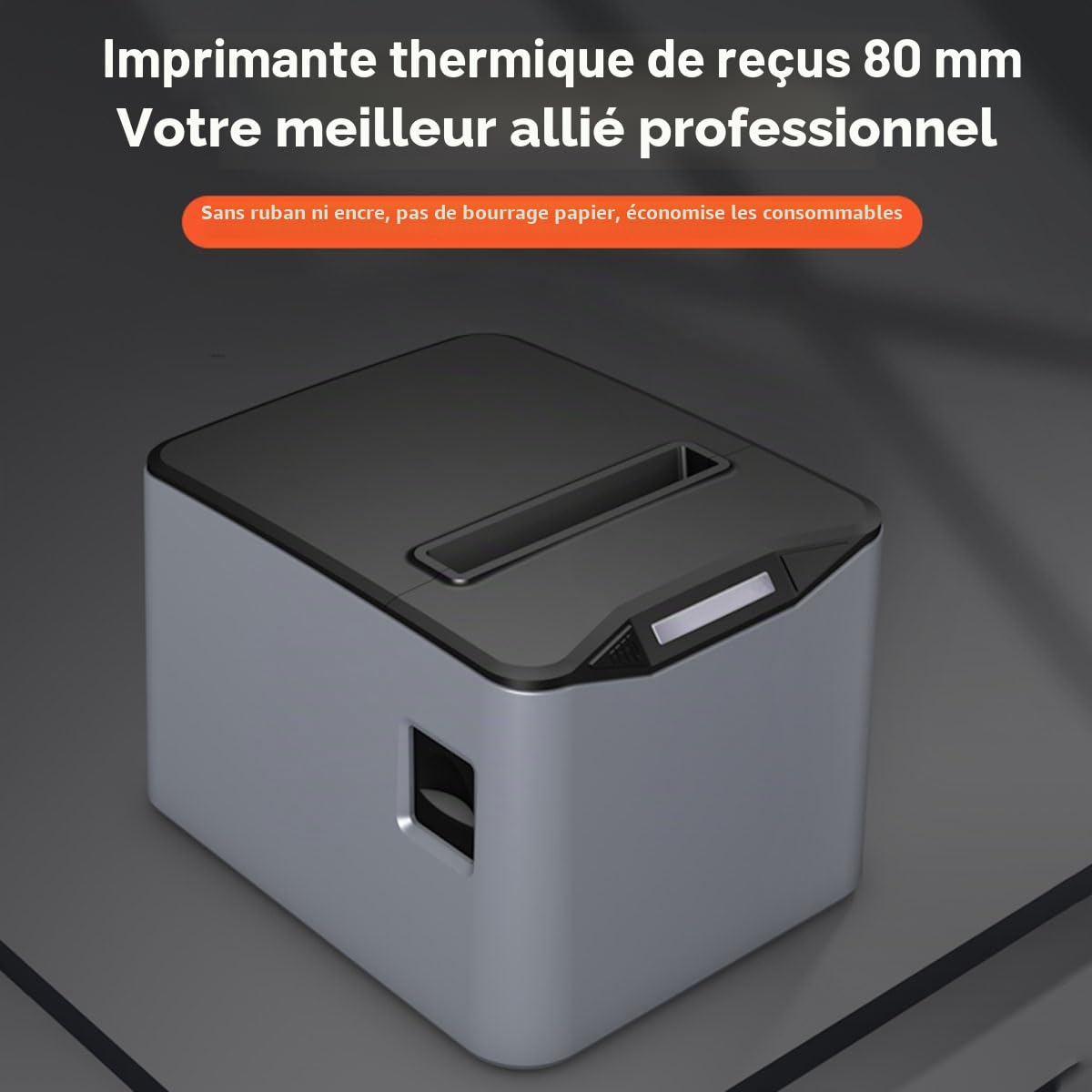 Imprimante thermique pour reçu 80 mm Cutter Automatique Restaurant Cuisine POS USB Série LAN WiFi Bluetooth Carte Bureau Prise UE Durable