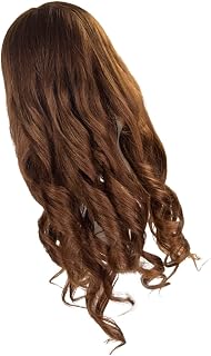 FRCOLOR 1pc Mannequin Head with Real Hair Real Human Hair Wigs Hair Mannequin Manikin Head Doll Heads with Clamp Manikin Cosmetology Doll Head Wig Head Mixed Hair Practicing Head Model