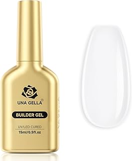 UNA GELLA Builder Gel For Nails, 7 In 1 Clear Hard nail Strengthener Builder Gel For Apex Building/Nail Extension, Led Lamp Needed