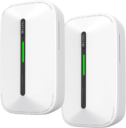 Miniatura 11 de Detectores de Monóxido de Carbono Siterlink Enchufables, Alarma de Monitor de Co Operado con Batería Reemplazable de 10 Años, Detector de Co