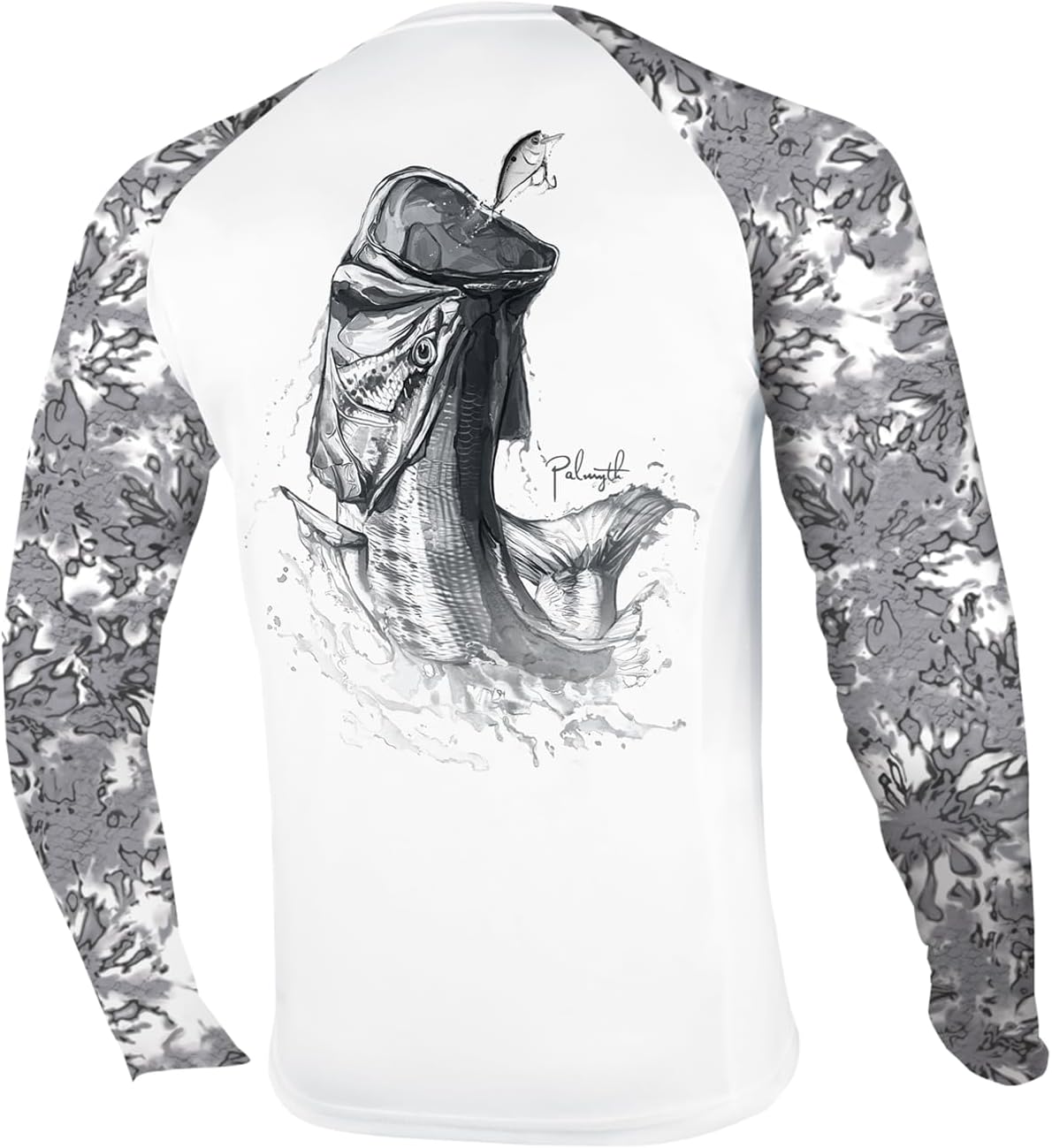 Palmyth Fishing Shirt for Men Long Sleeve Sun Protection UV UPF 50+ T-Shirts with Pocket