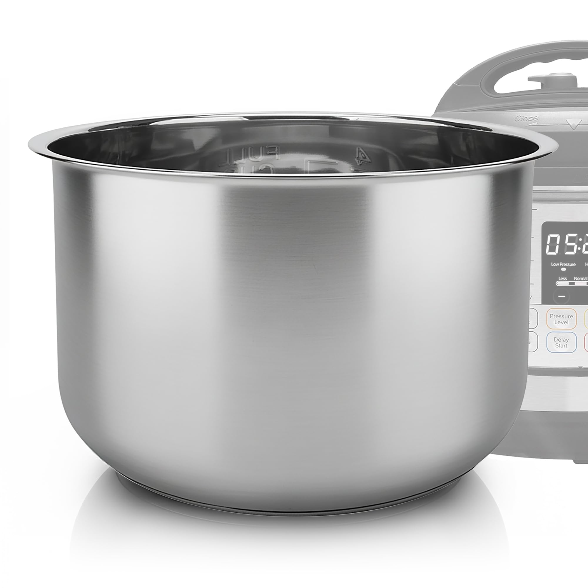 Linkidea Recipiente interior de acero inoxidable 304 para arrocera, compatible con Instant Pot Duo 7 en 1, apto para lavavajillas, sin recubrimiento, bowl de repuesto