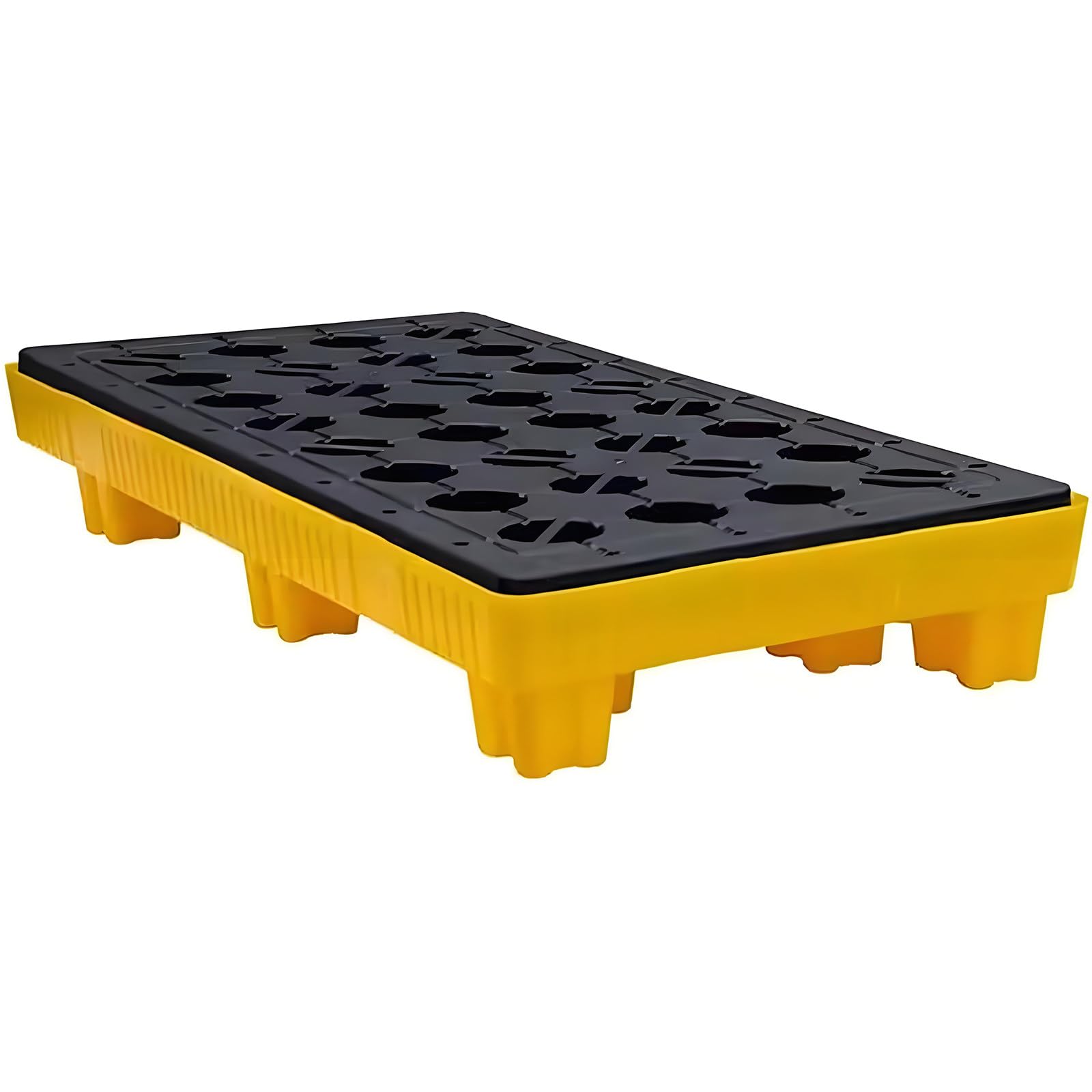 JKJZSALJ Heavy-Duty Modular Spill Containment Pallet With Drain & Grating, Stackable Spill Platform For 50-4000Kg, 127X67X17Cm, Industrial Spill Kit, Essential Safety Solution,120 * 60 * 18cm