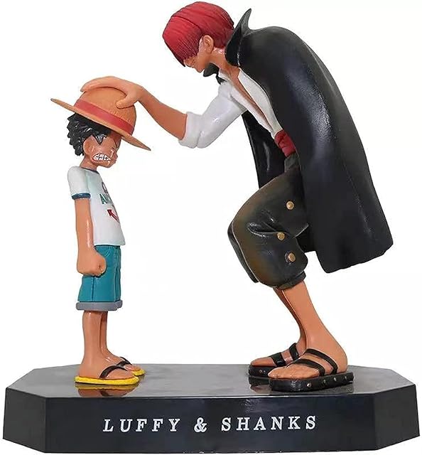 Anime One Piece Luffy Shanks Figure Toy Anime PVC Collection Model Touch Style Figures for Office Home Decoration Ornaments 18 cm