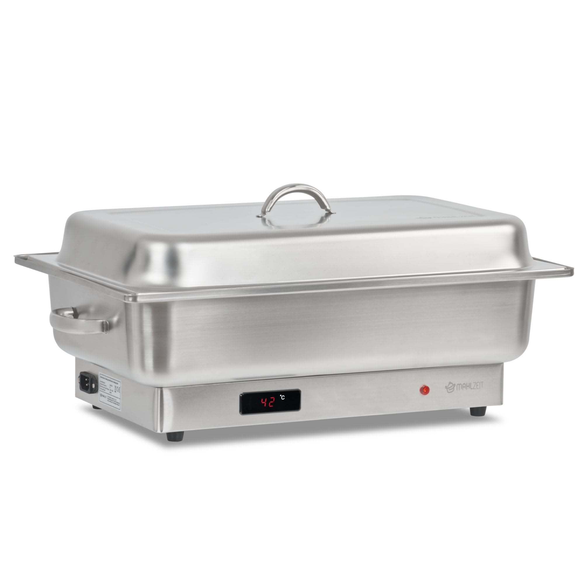 Mahlzeit Chauffe-Plats Électrique en Acier Inoxydable pour GN 1/1-9 litres - Jusqu'à 80 °C avec écran - Chauffe-Plats pour Buffet, Restauration et Fête