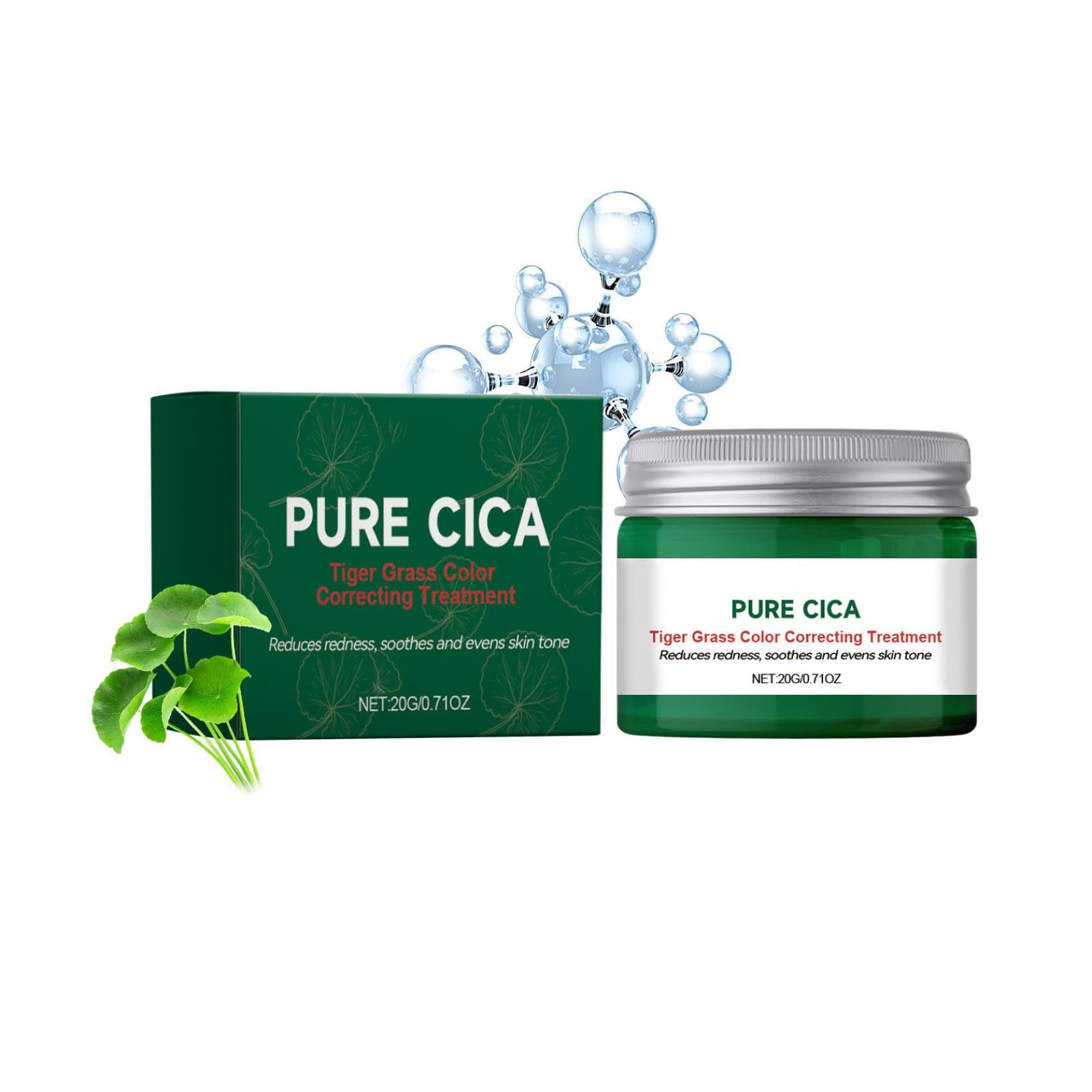 GenerischCentella Asiatica Repair Face Cream, Pure Cica Tiger Grass Colour Correcting Treatment, Pure Cica Tiger Grass Colour Correcting Repair Cream, Moisturising & Soothing, Even Skin Tone (1