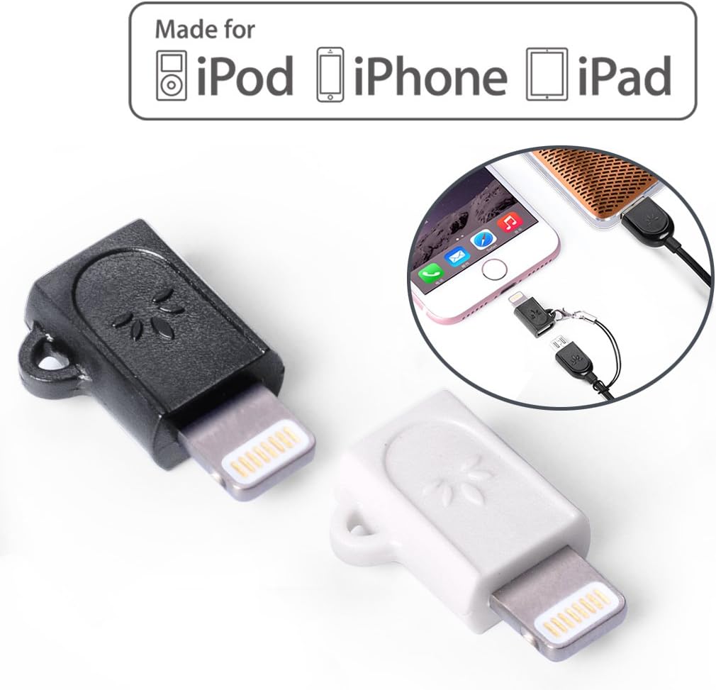 Avantree [Apple MFi Certified] 2 Pack Micro USB to 8 Pin Adapter Converters Compatible with iPhone X 8 7 6 6s Plus 5 iPad iPod, Apple iOS Devices