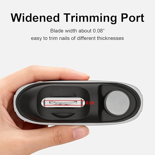 Miniatura 3 de Electric Nail Clipper 3-in-1 with LED Light, Nail Trimming, Filing & Polishing, Magnetic Cover, Wide Opening for Thick Nails, Type-C Charge,