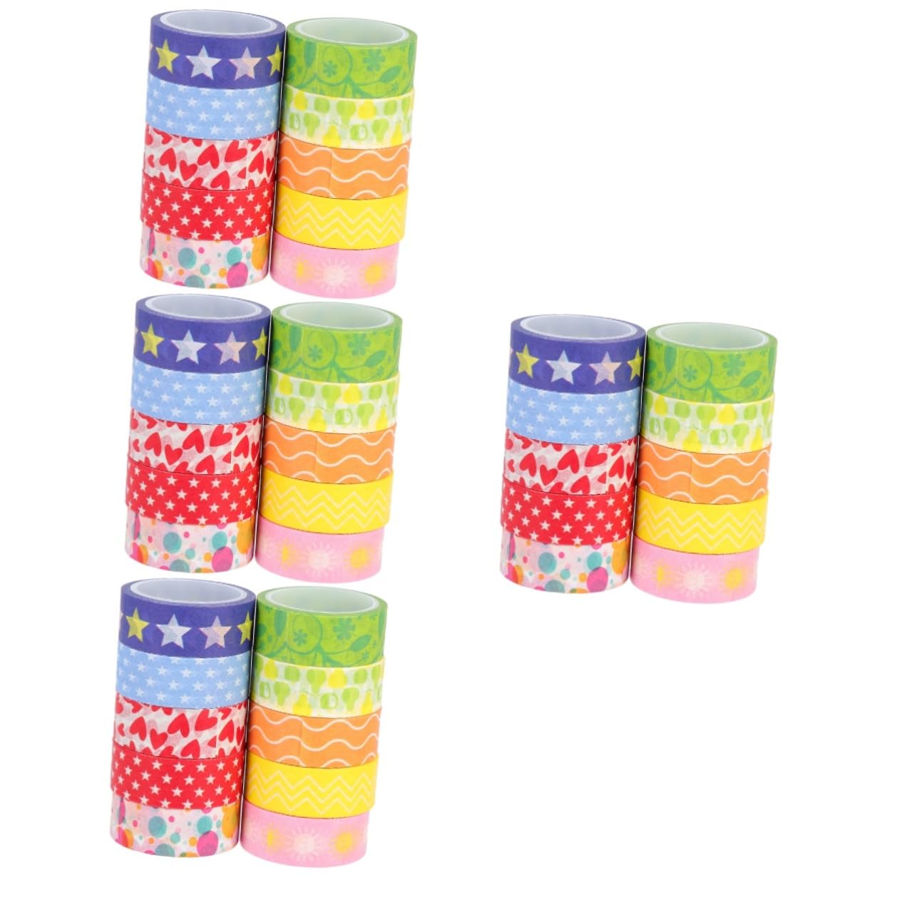 Ciieeo 40rollos Cinta Washi Decorativa De Navidad Para Manualidades y Decoración De Fiestas Adhesiva y Reposicionable Para Tarjetas Invitaciones Navideñas