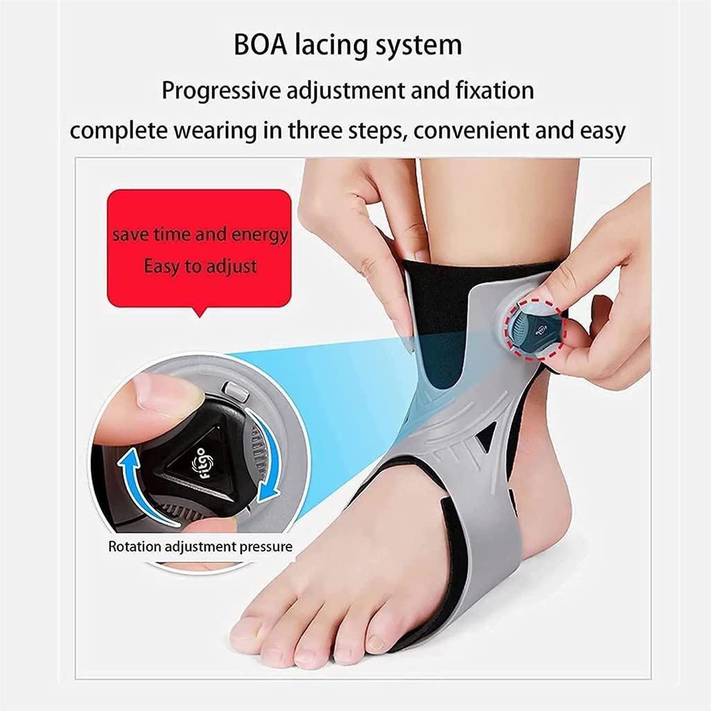 Articulación Tobillo Férula, Corrector de Tobillo, Soporte De Ortesis De Pie De Tobillo con Bolsa De Aire Inflable para Zapatos De Hemiplejía, Estabilizador De Pie Right,Large