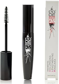 CODE Beautiful Mascara Black Volume and Length | Water Resistant Alternative to Waterproof Mascara | Cruelty Free and Vegan Mascara for Sensitive Eyes | VLM Volumising Lengthening Mascara 12ml