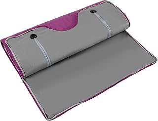 Manta para sauna por infrarrojos de 2 zonas, circulación de calor de 360°, 35-80 °C, ajustable, temporizador de 15 a 60 minutos, portátil, Oxford, para sudoración caliente, relajación, color lila