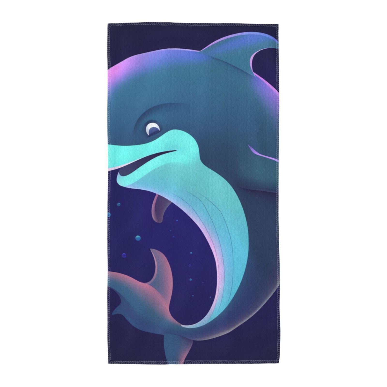 FekiLoot Absorbent Hand Towels 13.8"X27.5" Decorative Bathroom Towel Soft Microfiber Face Towel Dolphin (1) (1)_çœ‹å›¾çŽ‹ Dish Kitchen Towels for Bathroom Kitchen Hotel Spa Bath Towels