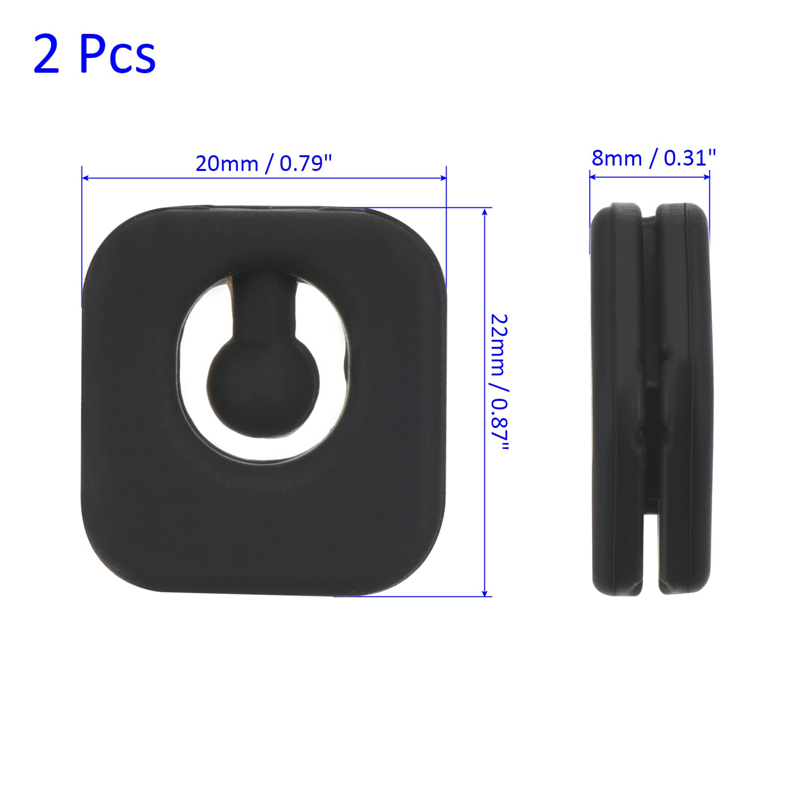 M METERXITY 2 Pack Tennis Vibration Dampener, Square Shock Absorber, Silicone Racket String Damping - Image 3