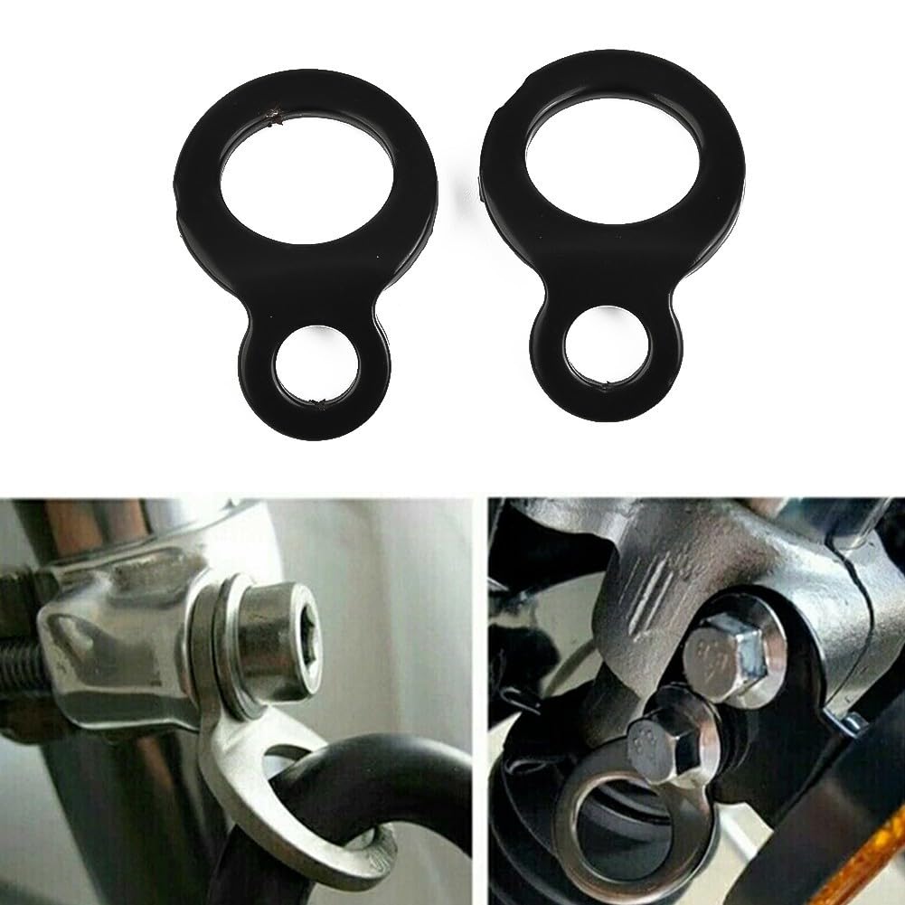 2 anillos de correa de amarre para motocicleta, moto de cross, ATV, UTV, anclaje de abrazadera triple con montaje de perno de 5 mm