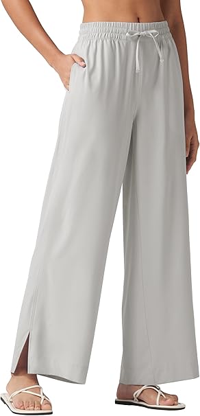 Willit Women's Wide Leg Pants Swim Beach Pants UPF 50+ Lightweight Travel Quick Dry Sun Protective 29" 31"
