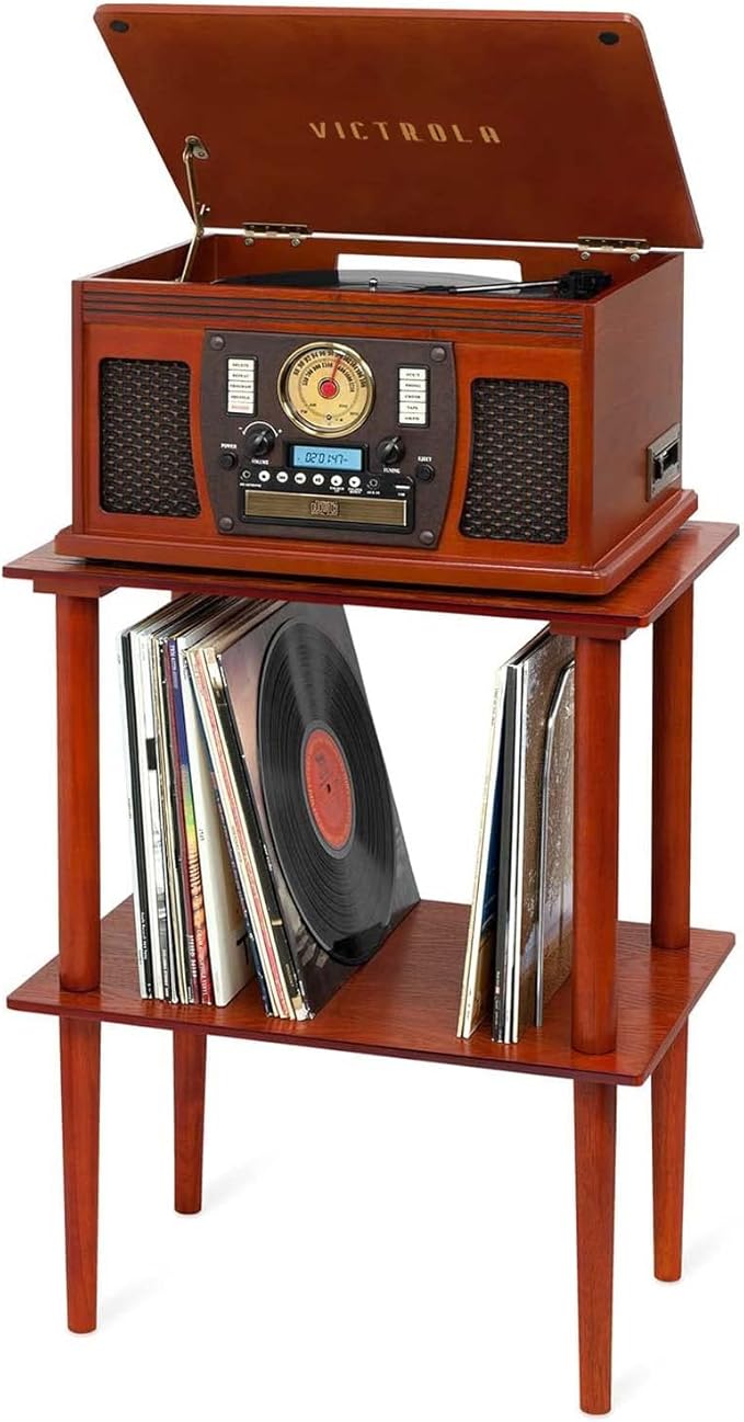 Victrola 8in1 Bluetooth Record Player & Multimedia Center, Builtin