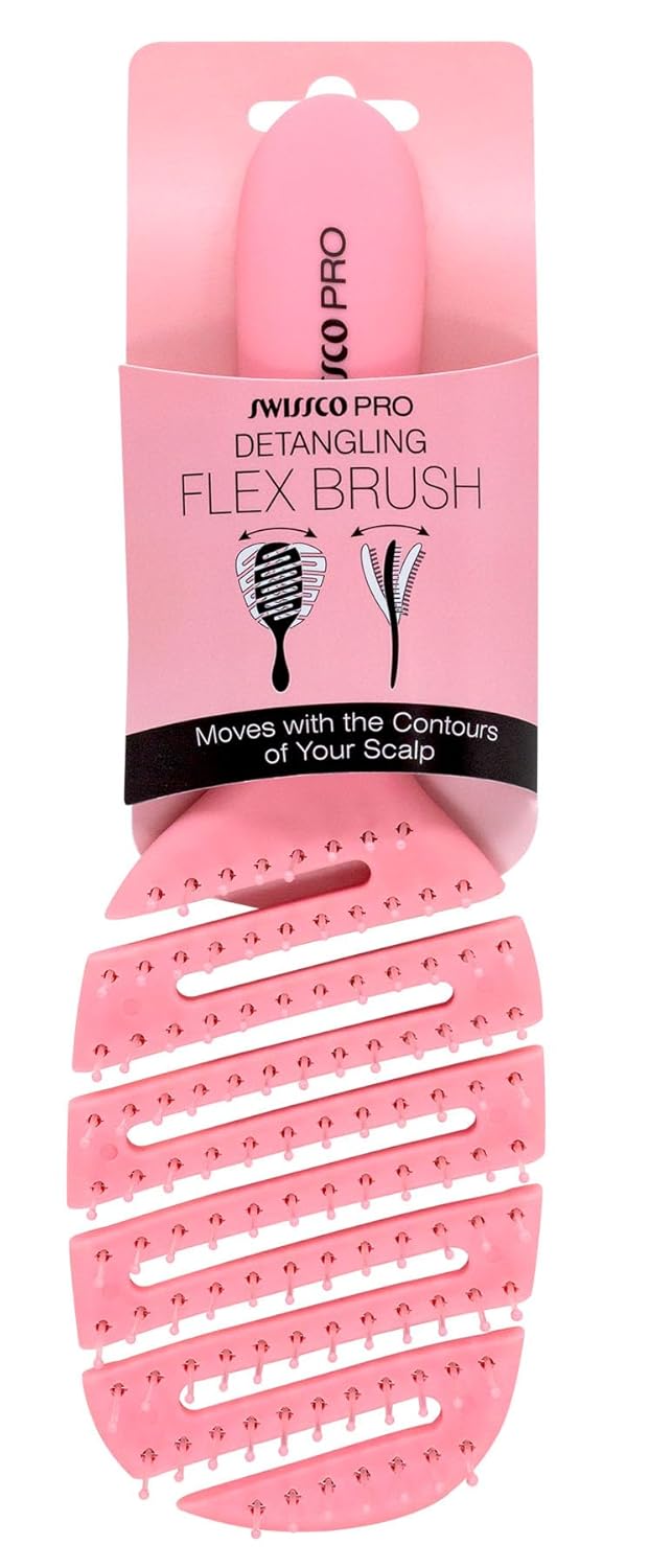 Swissco Pro Detangling Flex Brush (Bubblegum Pink)
