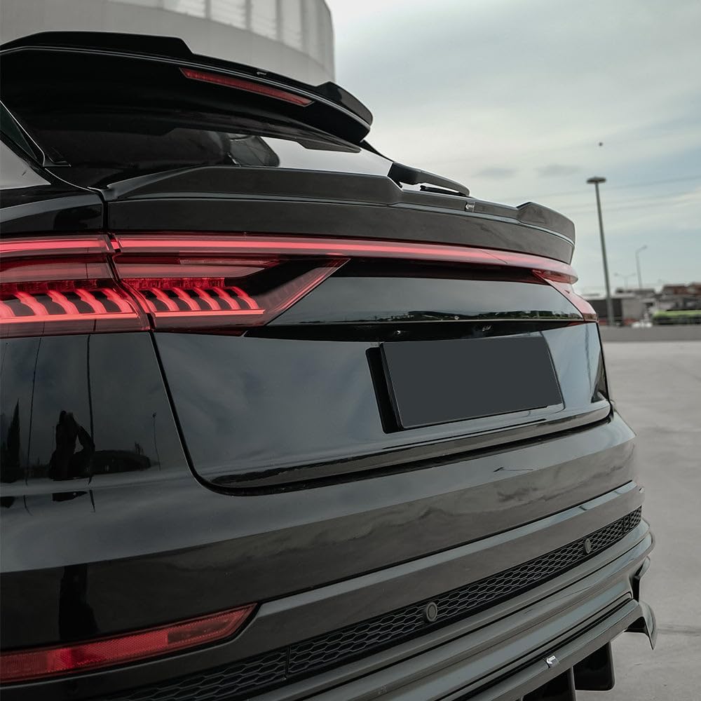 Alerón de Maletero Oneway Compatible con Audi Q8 S-Line y SQ8 y RSQ8 2018- - Negro Brillante