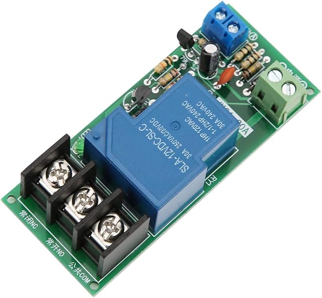 Adjustable Timer Delay DC 12V 30A Delay On/Off Switch Timer Relay Module High Precision Stable Multifunctional Timer Relay for Timer Operating Equipment