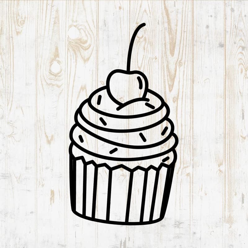 Calcomanías de pastel para despegar y pegar, calcomanías de vinilo para pared, pastel de panadería, dona, cupcake, pieza de pastel de cumpleaños,