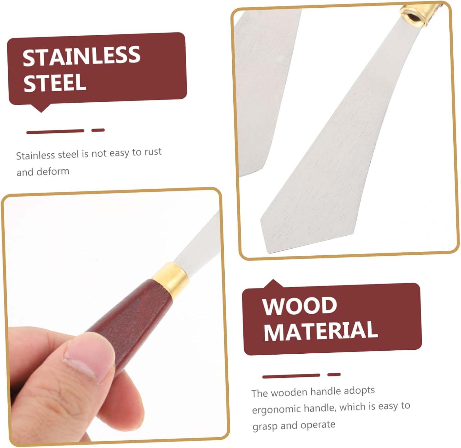 TEHAUX 16pcs Acrylic Painting Cutters Oil Paint Spatulas Painting Supplies Tools Palette Supply