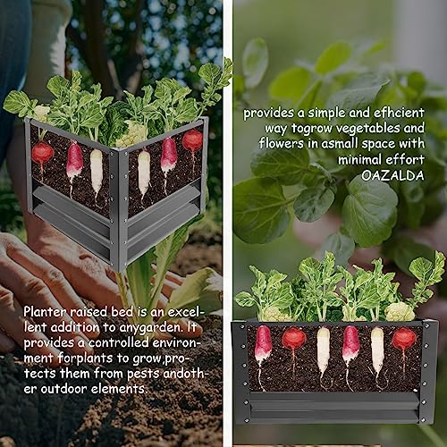 Oazalda (4 Pack Triangle Shape Planter Raised Garden Bed 31X31X17Inchs 0.42Mm Aluminized Zinc Raised Garden Bed Small Raised Garden Bed For Vegetables,Flowers,Herbs,Plant Planter Box #TOP5