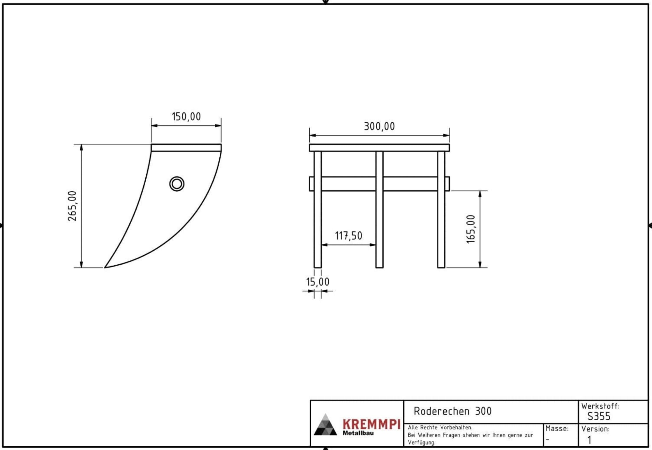 Roderechen MS01 MS03 - Excavadora para rastrillo de raíces (soldado)