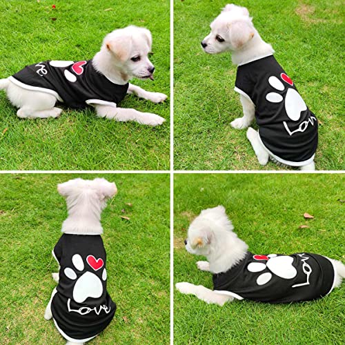 Brocarp Dog Shirt Puppy Vest, 2 Pack Pet Clothes Doggy Tshirt Costume, Dog Outfit For Small Extra Small Medium Large Boy Girl Dogs Cats Kitten, Cotton Clothing Apparel Soft And Breathable #TOP3