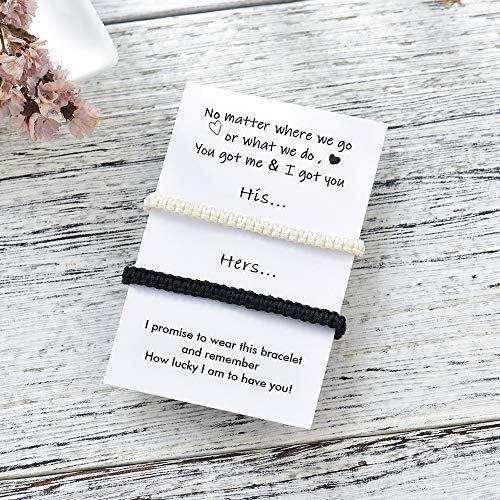 Jeka Matching Bracelets for Couples Distance Promise Boyfriend Girlfriend Bf Gf Pulseras para Parejas2