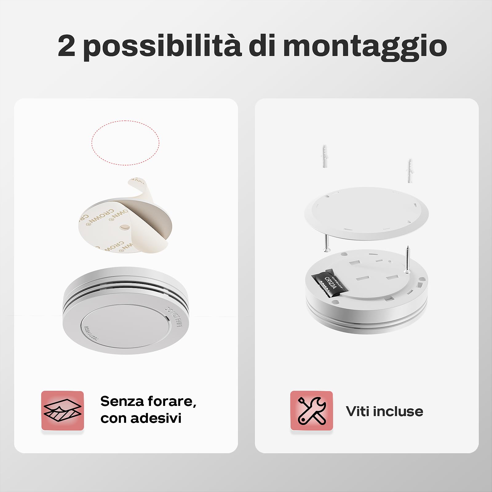 Safeliveo Rilevatore di Fumo, Allarme Fumo Set da 3 Pezzi, Batteria 10 Anni, Certificato EN 14604, Senza LED Lampeggiante,85 dB, Funzione Silenziosa, con cuscinetti adesivi