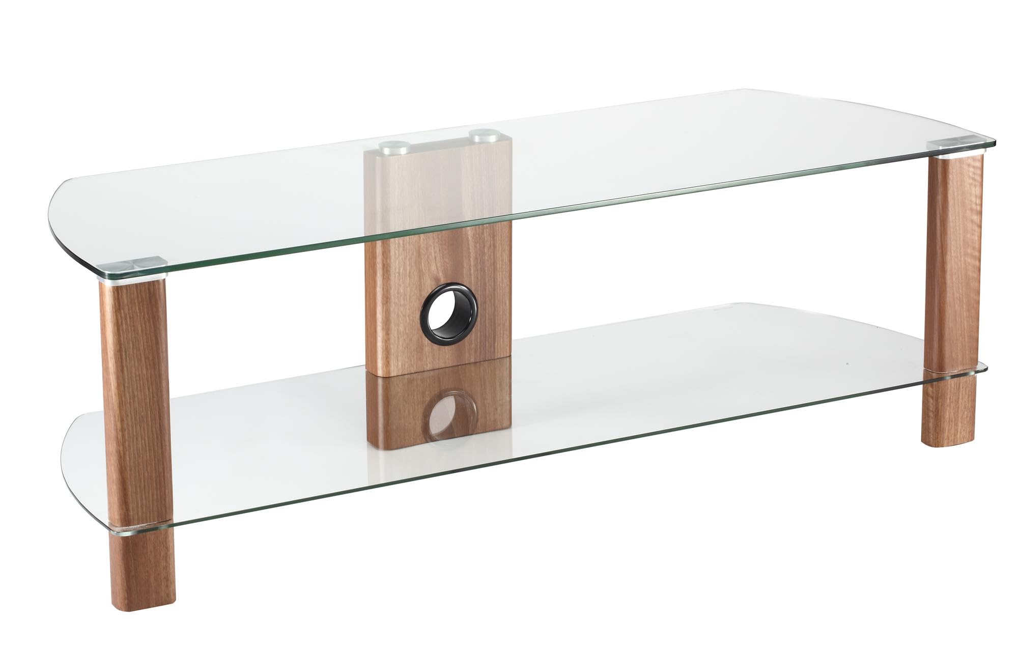 Rackhams Brown Century Tv-Stand Walnut/Glass - 1200Mm