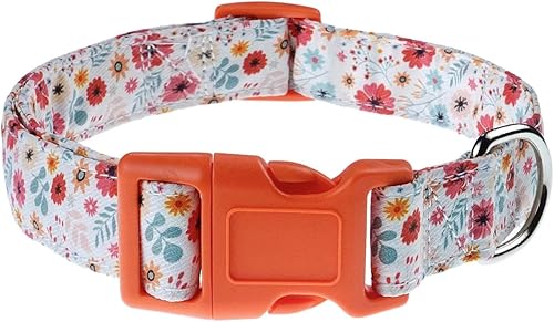 Collares para perros con patrones de flores  Collares suaves y ajustables para perros pequeños, medianos y grandes, diseño lindo para niños, niñas,