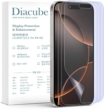 3-Pack Anti-Blue Light Matte Screen Protector For iPhone 16 Pro [Support Fingerprint Unlock] Anti-Glare, Anti-Fingerprint [Eye Protection] Bubble-Free Installation with Alignment Jig