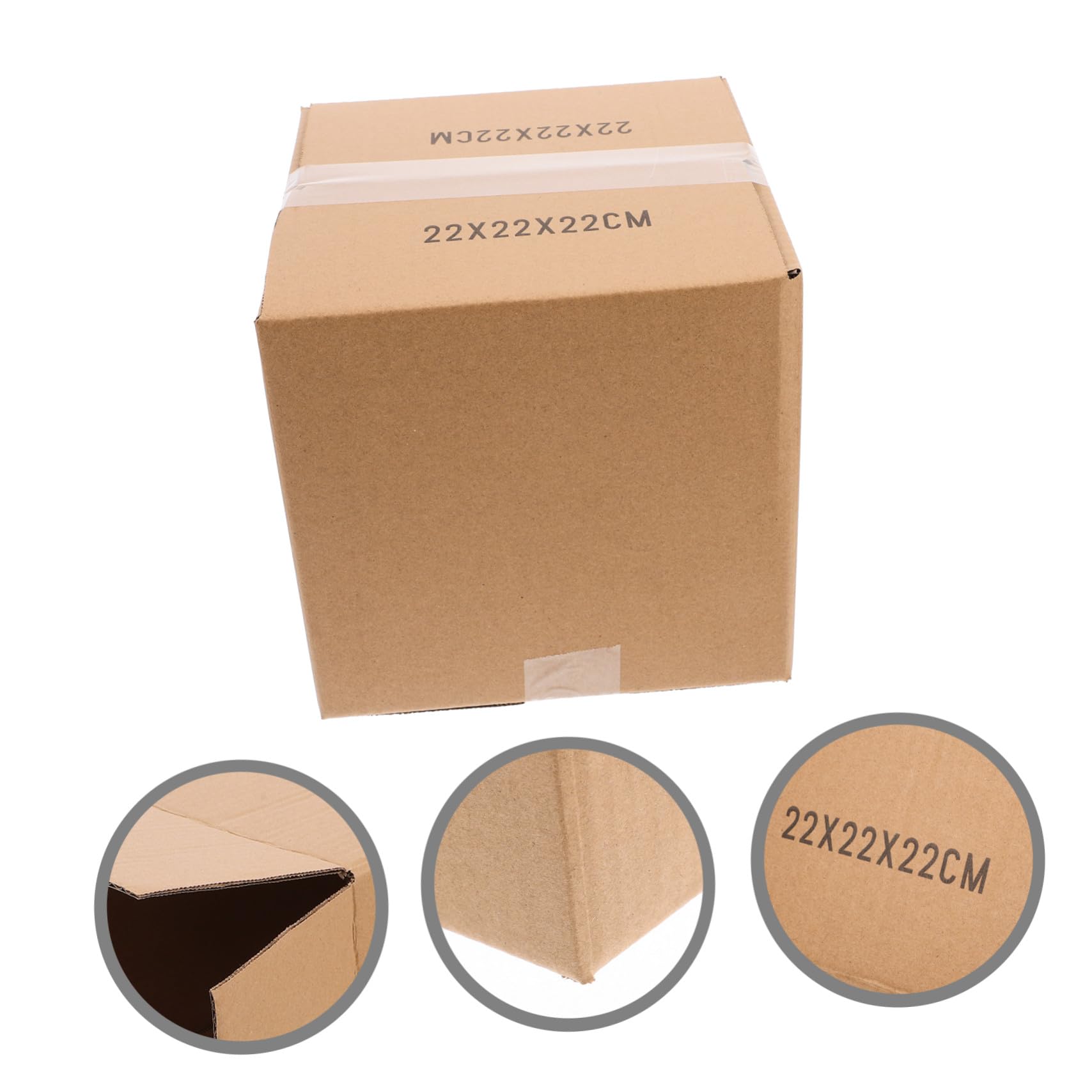 TEHAUX 5stücke Mittlere Umzugskartons Quadratische Packwürfel für Versand Extra Stabile Verpackungskartons aus Robustem Mehrschichtkarton
