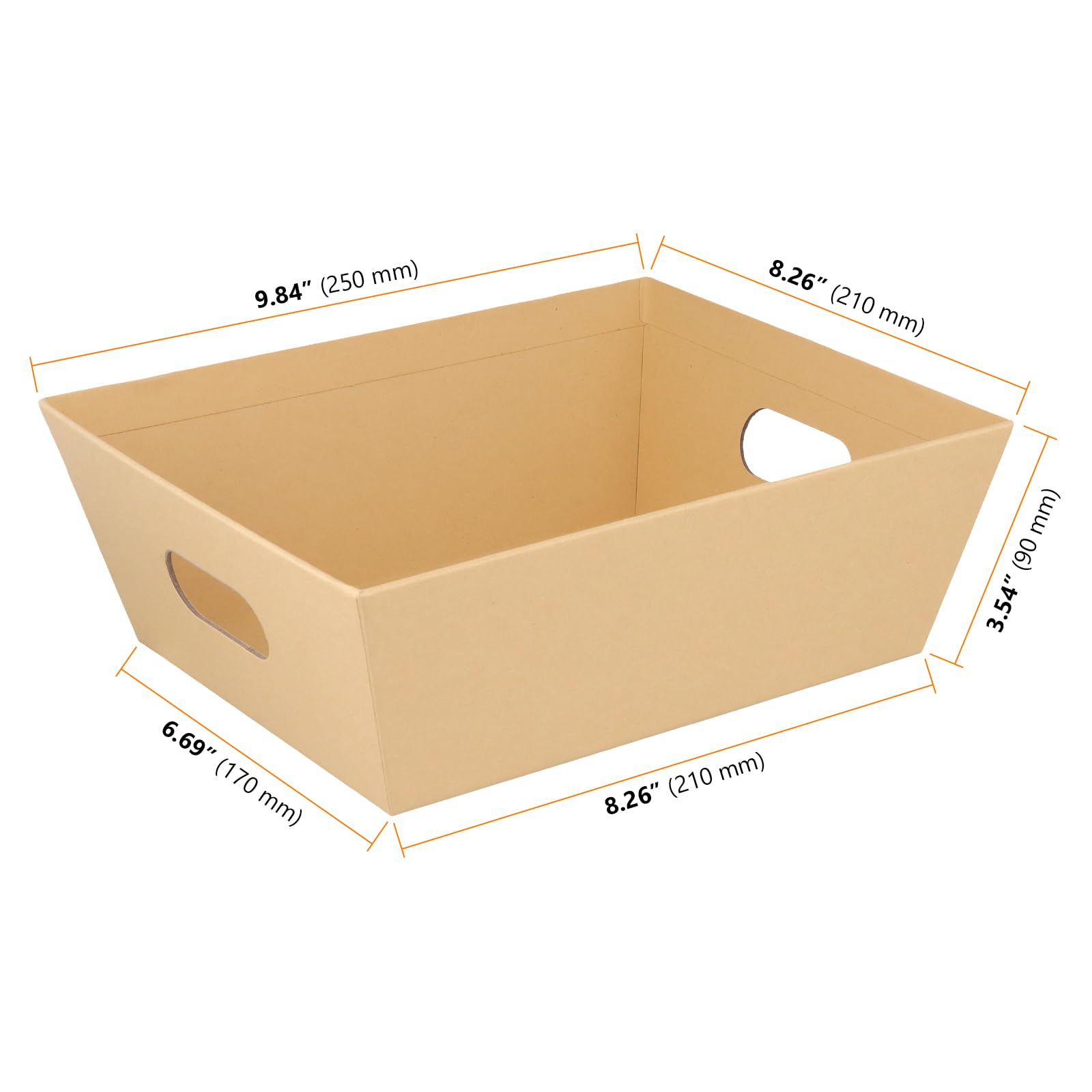 CHUEHKAK 15 cesti regalo vuoti in carta kraft con manici, 25 x 21 x 9 cm, confezione regalo per compleanni e celebrazioni