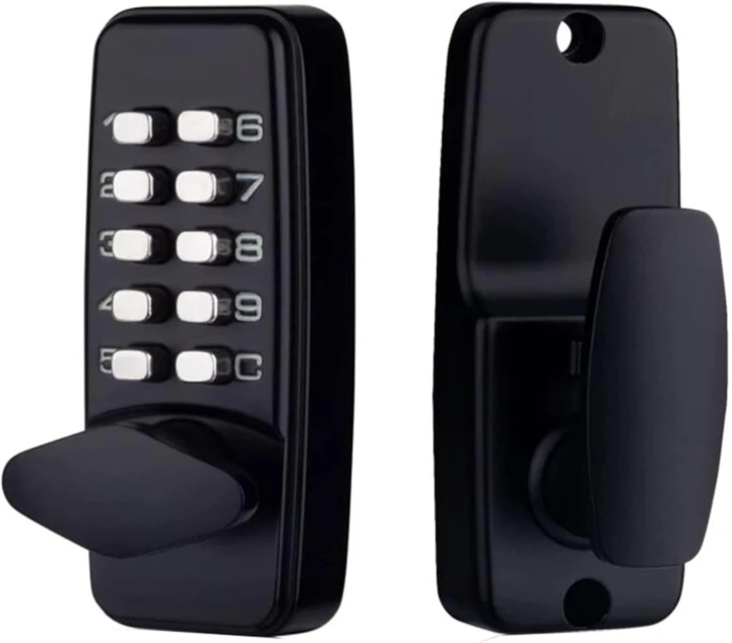 Battery Free Waterproof Password Lock Keyless Entry for Mini Iron Gate Pet Wooden Door(Black-1)