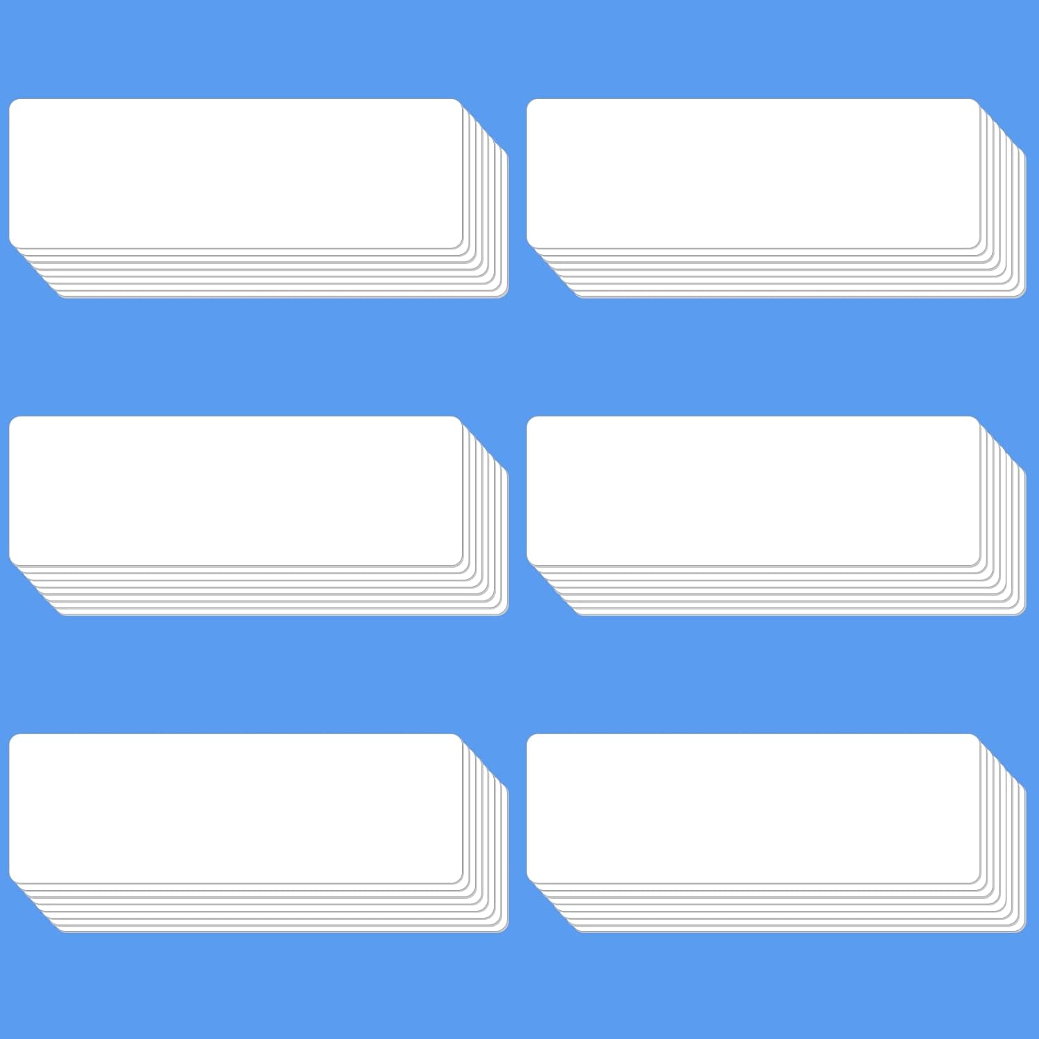 JEFURE 48 Pieces White Dry Erase Labels, Blank